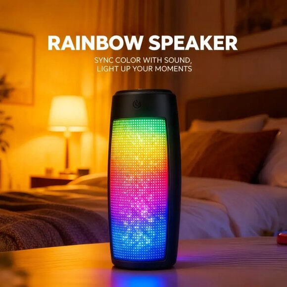 Cinema Subwoofer Outdoor Rechargeable Wireless Speakers LED Lights NEW - Picture 1 of 1